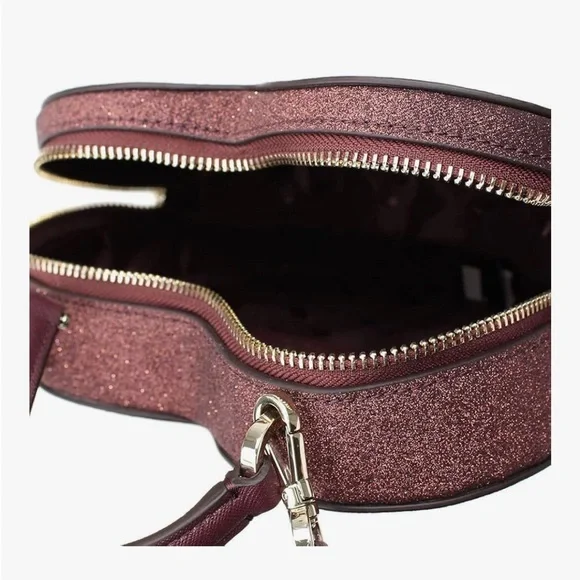 Kate Spade Glittery Plum Heart Crossbody Bag - Picture 3 of 4